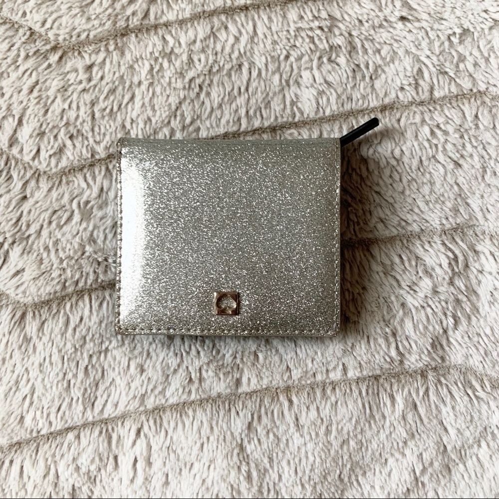 Kate Spade Small Sparkly Silver Wallet